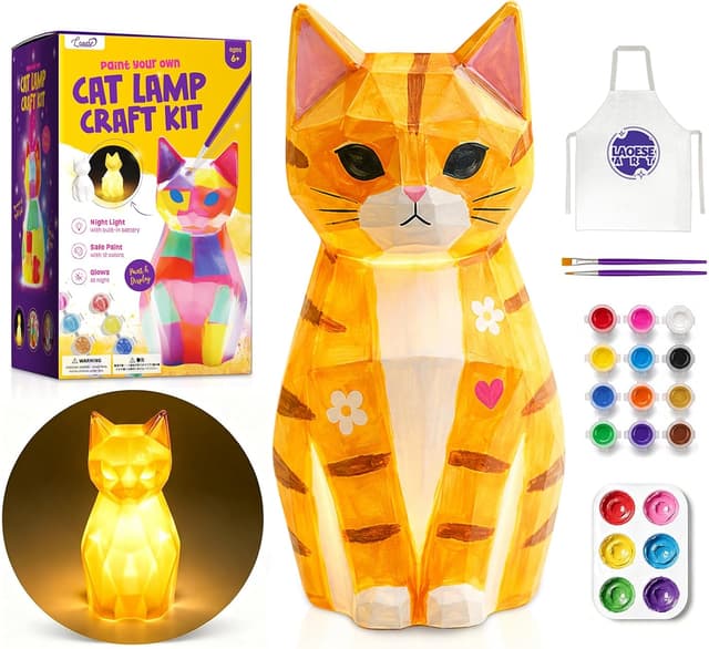 Paint Your Own Cat Lamp Kit