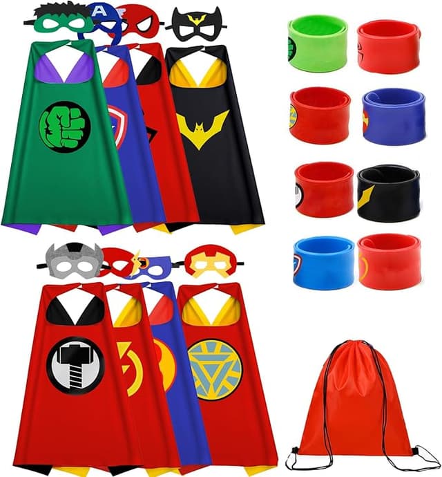Superhero Dress-Up Capes & Wristbands Set