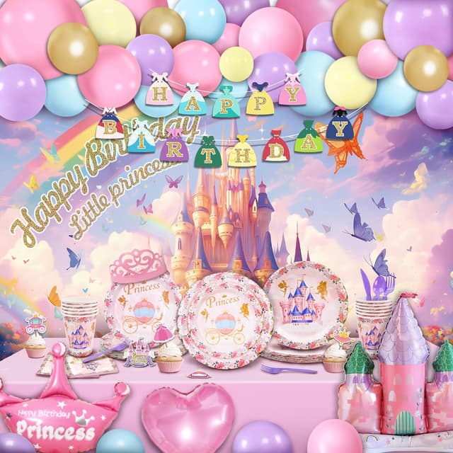 Princess Birthday Party Decorations Kit (164 Pieces)